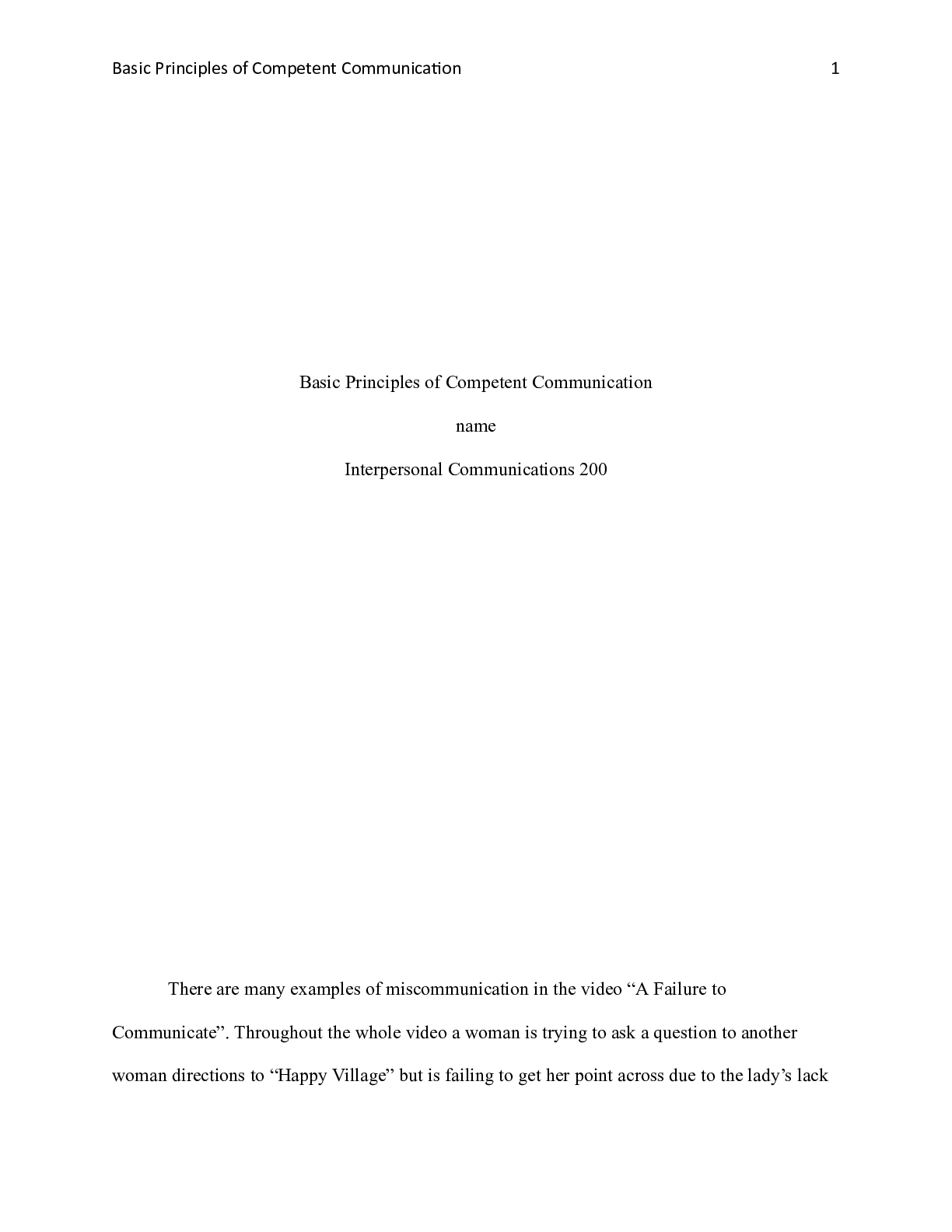 Preview image of Com200 Assignment 1 Basic Principles of Competent Communication.docx document